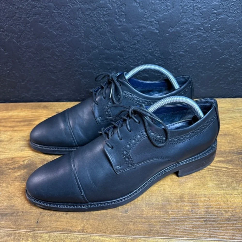 Cole‎ Haan Williams Grand OS C28881 Black Leather Cap Toe Oxford Mens 8 M